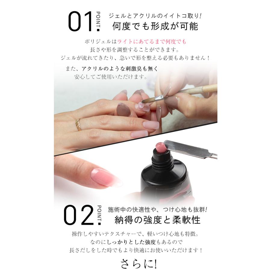petitprice（プチプラ） ネイル ジェルネイル ポリジェル POLY GEL 長
