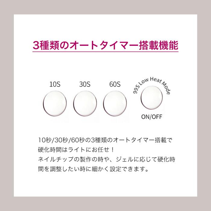 ネイルライト ドーム型 48W UVLEDライト ジェル ジェルネイル ライト ネイル ジェルネイルライト LEDライト UVライト１年保証 宅配便 202450｜petitprice｜07