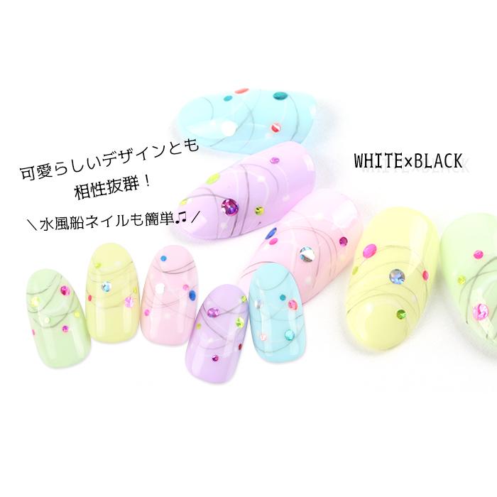 ネイル ジェルネイル カラージェル シルクジェル ブラック ホワイト 化粧品ジェル アートジェル チアジェル スパイダー2色セット|petitprice|03