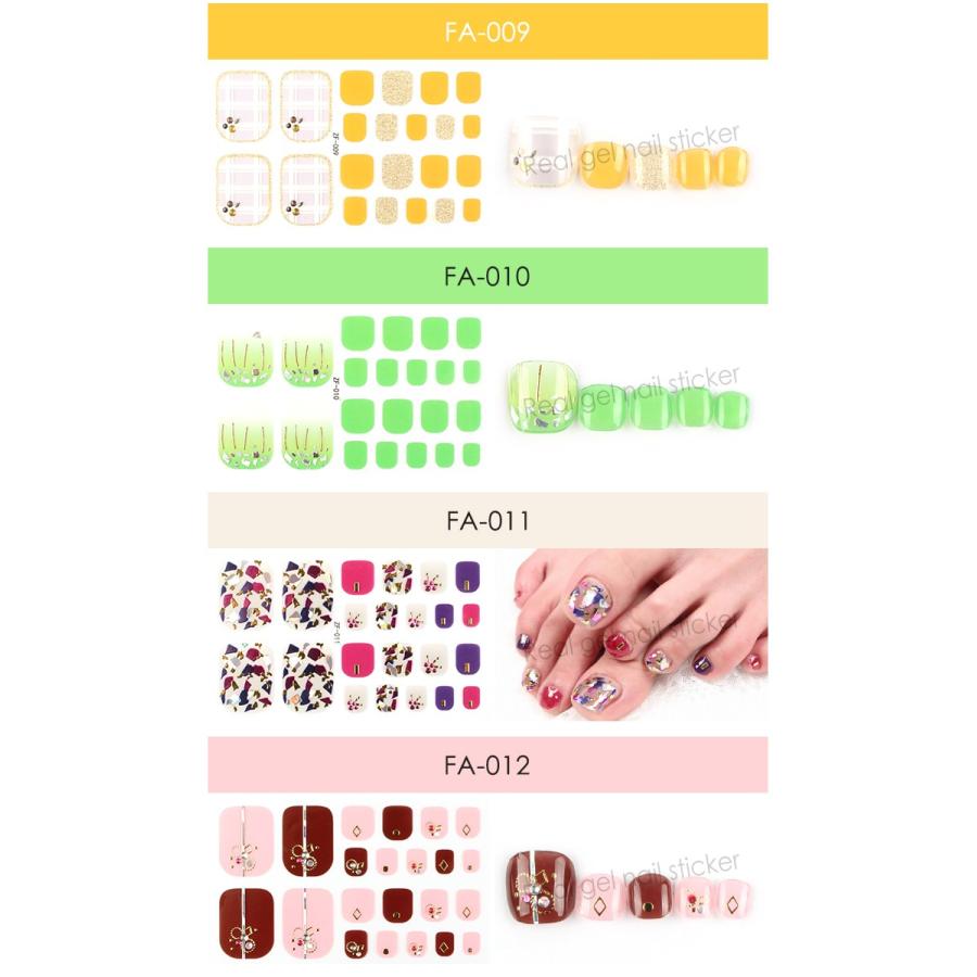 ネイル ネイルシール フットタイプ 貼るだけ リアルジェルネイルステッカー Fa Fb ネイルステッカー フットネイル メール便 プチプラ 通販 Yahoo ショッピング