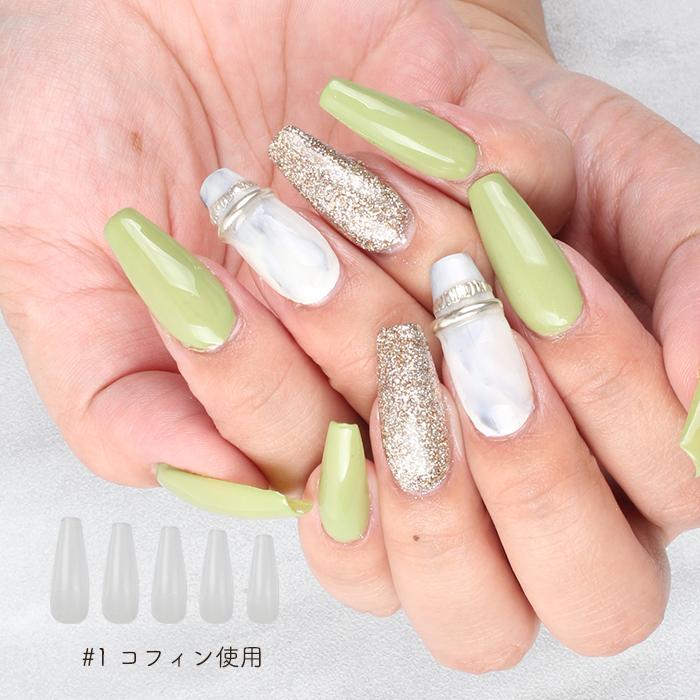 ネイル ジェルネイル ネイルチップ 【エクステンション】SOFT GEL TIPS 【1】コフィン 長さ出し ロングネイル ネイルアート チップ｜petitprice｜15