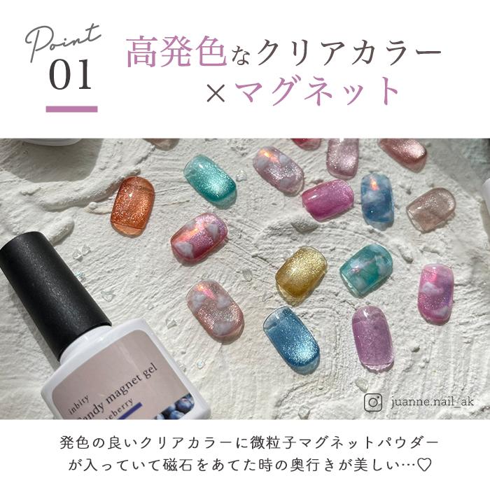 inbity CandyMagnetgel キャンディマグネット ネイル ジェルネイル マグネットネイル カラージェル キャッツアイジェル マグネット 磁石 ビー玉ネイル メール便｜petitprice｜14