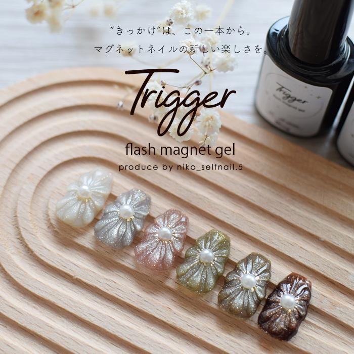 高輝度マグネットジェル「Trigger Flash Magnet」全6色セット 粗粒子が