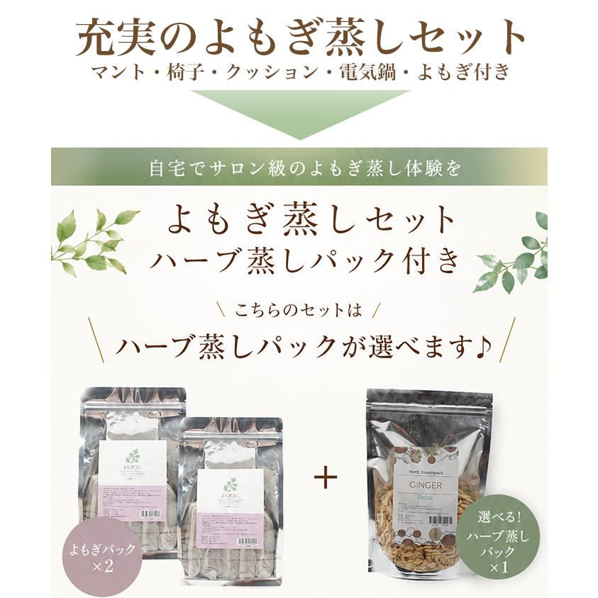 ハーブが選べる！折り畳み椅子付き よもぎ蒸しセット｜無農薬よもぎ10