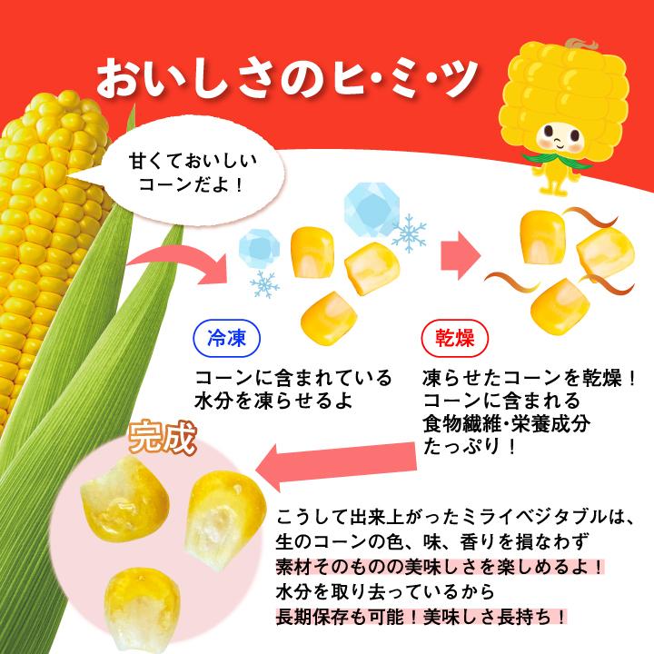 無添加 フリーズドライ 野菜 スイートコーン とうもろこし ベビーフード Mirai Sweetcorn 10 ウェットシートのふた Bitatto公式 通販 Yahoo ショッピング