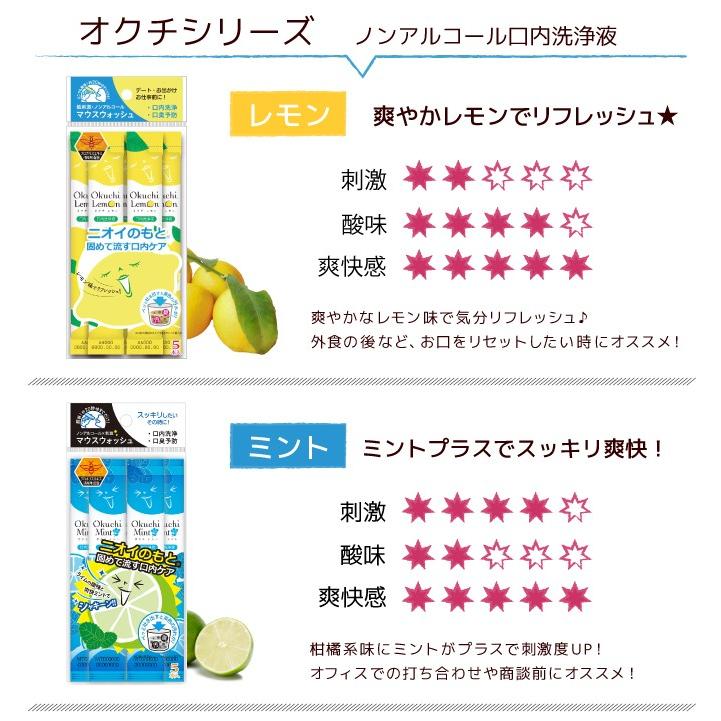 マウスウォッシュ 携帯用 個包装 オクチミント 口内洗浄液 オクチレモンシリーズ 口臭予防 ケア 爆買_7