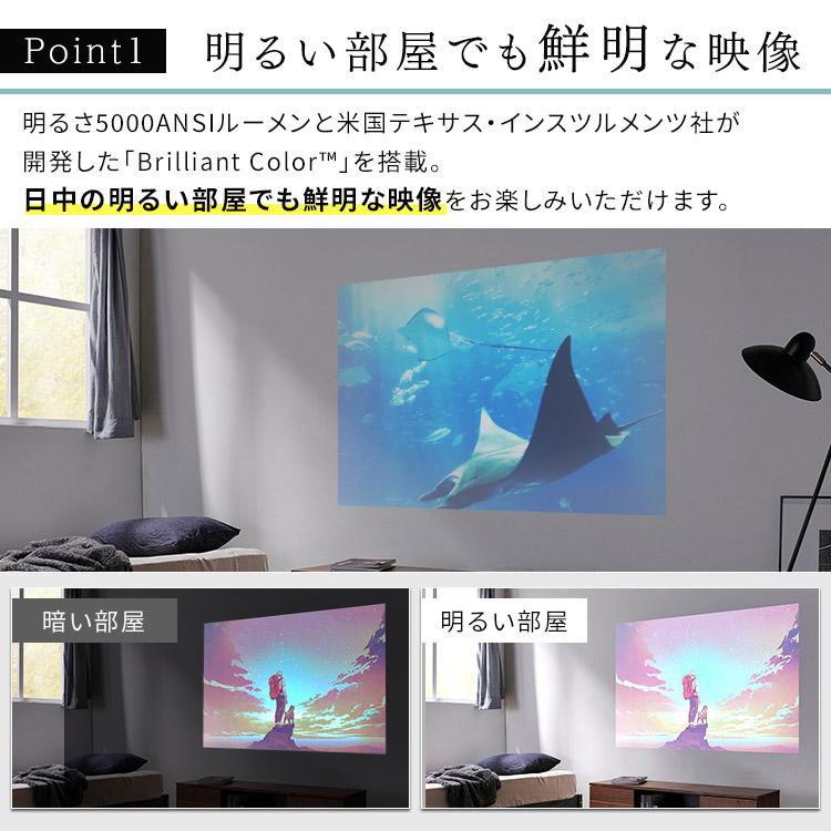 プロジェクター 本体 天井投影 アイリスオーヤマ * IP-EU500W 自宅で大画面 21型〜300型 オフィス 会議室 学校 教室 授業 ミドルライン レーザー光源 長寿命 クロームキャスト 高輝度 明るい場所でも鮮明 起動スピーディー 天吊り設置 防じん構造 IRIS OHYAMA（アイリスオーヤマ） プロジェクター 本体 天井投影 自宅