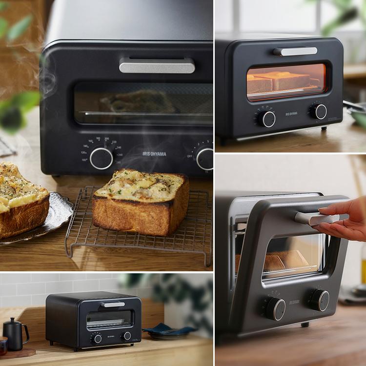 【新品未使用】IRIS OHYAMA スチームカーボントースター　トースター IRIS OHYAMA スチームカーボントースター KSOT-401-B ブラック