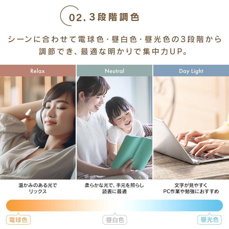デスクライト led 電気スタンド スタンドライト 卓上ライト 調光 調色 ワイヤレス USB充電 木目調 新生活 アイリスオーヤマ LDL-QF02DL-T *の画像
