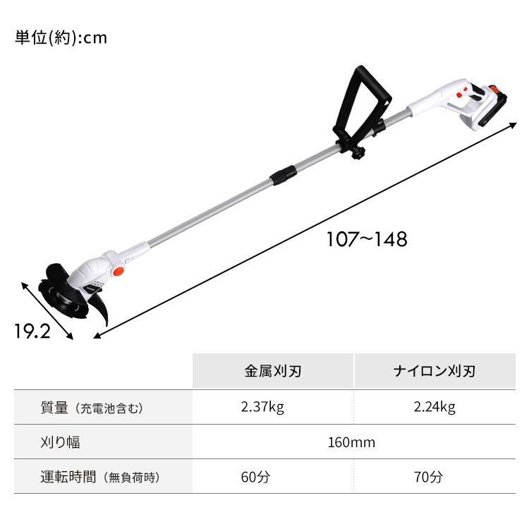 IRIS OHYAMA（アイリスオーヤマ） 草刈機 草刈り機 充電式グラス 