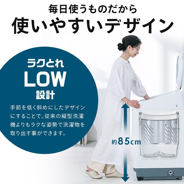 洗濯機 8kg 縦型 アイリスオーヤマ 自動投入 全自動洗濯機 縦型洗濯機 新品 ガチ落ち 極渦洗浄 シンプル 新生活 OSH 4連 TCW-80A02-W *の画像