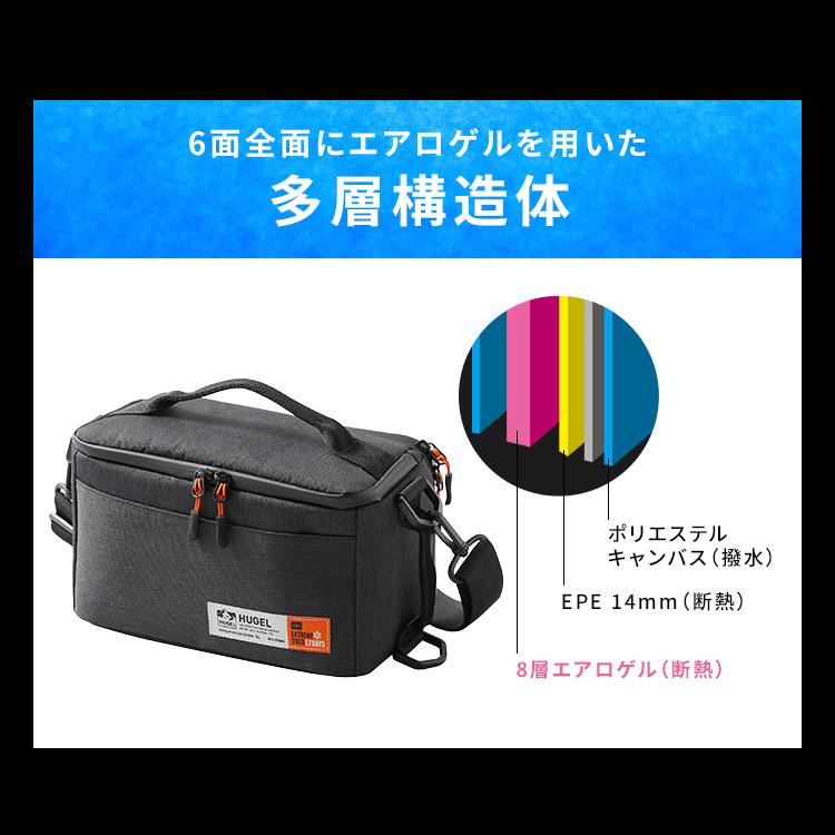 クーラーボックス 4L 小型 保冷ボックス クーラーバッグ ソフト ペットボトル スポーツ 部活 弁当 アイリスオーヤマ HUGEL AGSC-4C2 *の画像