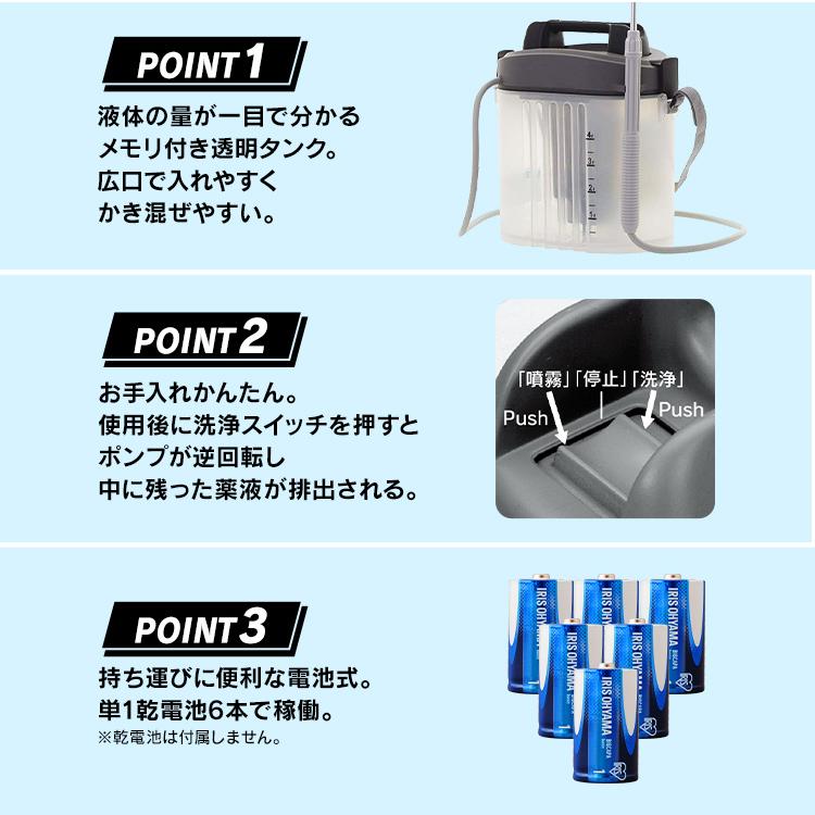IRIS OHYAMA（アイリスオーヤマ） 噴霧器 手動 小型 背負い式 4L