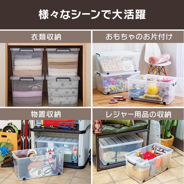 IRIS OHYAMA（アイリスオーヤマ） 収納ボックス 衣装ケース 4個