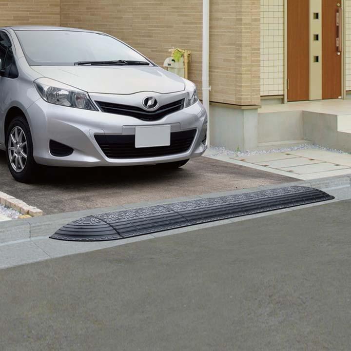 段差解消スロープ ホームセンター 屋外用 段差プレート 段差スロープ 2個セット 駐車場 高さ4.5cm 幅60cm ゴム 4.5cm 車椅子 アイリスオーヤマ GDP-4560|petkan|02