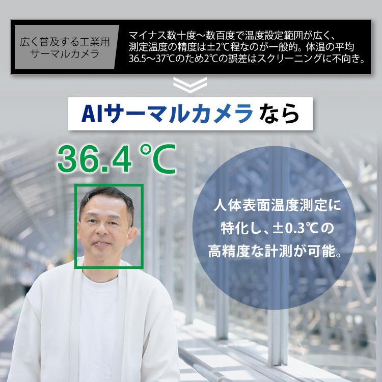 非接触 体温検知カメラ 温度測定 顔認証型AIサーマルカメラ+カウンタースタンドセット アイリスオーヤマ 新生活｜petkan｜08