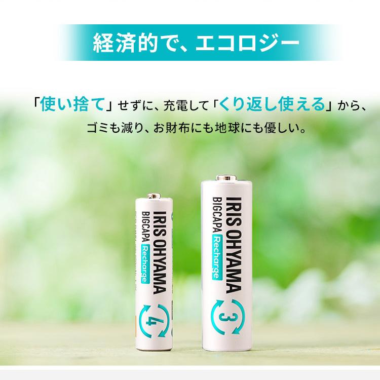 IRIS OHYAMA（アイリスオーヤマ） 電池 乾電池 単三電池充電器 単四