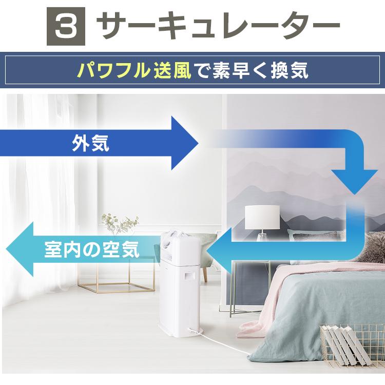 除湿機 サーキュレーター アイリスオーヤマ 衣類乾燥 小型 カビ対策 ダニ対策 結露対策 冬 除湿器 デシカント式 部屋干し サーキュ付き 8L IJDC-K80 新生活 | IRIS OHYAMA | 12