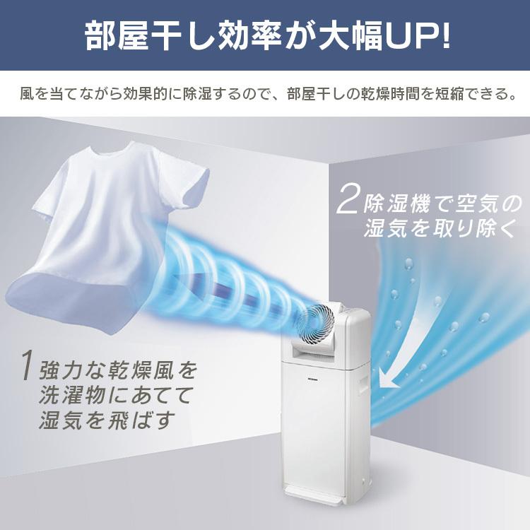 除湿機 サーキュレーター アイリスオーヤマ 衣類乾燥 小型 カビ対策 ダニ対策 結露対策 冬 除湿器 デシカント式 部屋干し サーキュ付き 8L IJDC-K80 新生活 | IRIS OHYAMA | 07