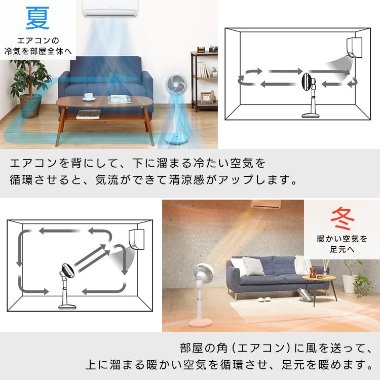 IRIS OHYAMA 扇風機 サーキュレーター dc DCモーター 静音 首