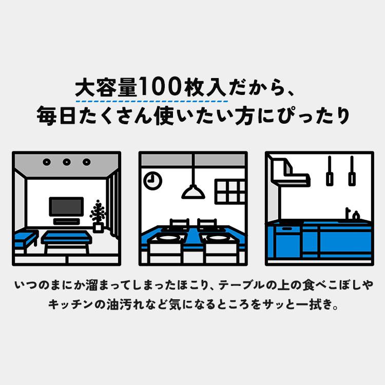 ウェットティッシュ 除菌シート ウエットティッシュ 詰め替え アルコール ノンアルコール 100枚入り お出かけ 食事 アイリスオーヤマ WTT-100A WTT-100N｜petkan｜05