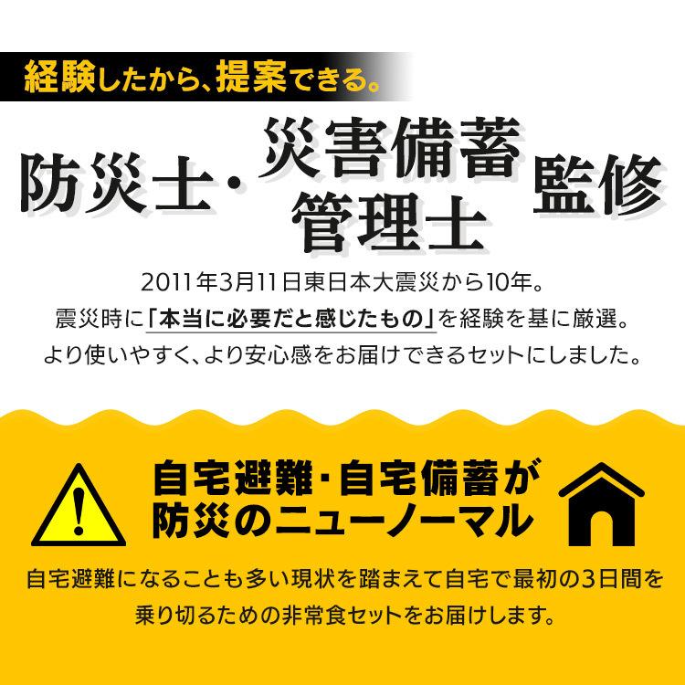 非常食 セット 非常食セット 1人用 長期保存 保存食 アイリスオーヤマ アルファ米  防災グッズ 防災 災害 震災 台風 避難 緊急 非常用 備え 備蓄 21点 HSS1-21｜petkan｜03