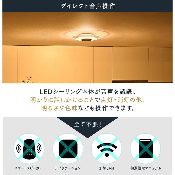 LEDシーリングライト パネルライト 8畳 音声操作付 CEK-A08DLPWV アイリスオーヤマ[B]｜petkan｜02