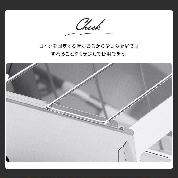 バーベキューコンロ ステンレス 卓上 3-4人用 簡単組立 キャンプ アウトドア バーベキューグリル bbq HUGEL アイリスオーヤマ CBBQ-500 *_8