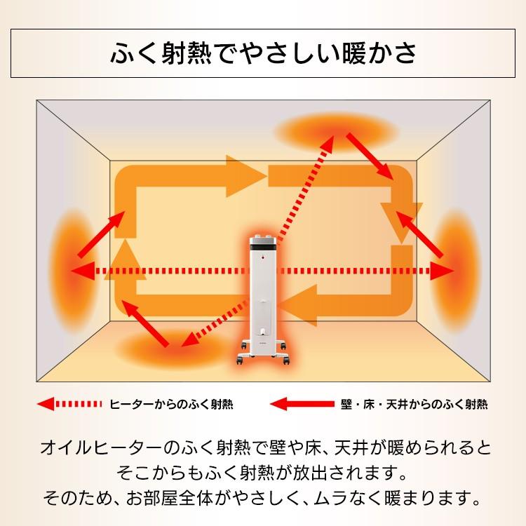 ※訳アリ※オイルヒーター 小型 ヒーター ストーブ アイリスオーヤマ 暖房 ウェーブ型 ウェーブ型オイルヒーター メカ式 タオルハンガー付 新生活｜petkan｜12