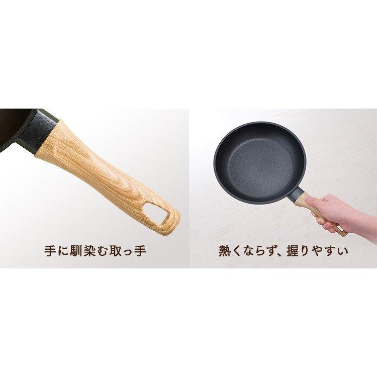 フライパン IH IH対応 26cm アイリスオーヤマ おしゃれ 新生活 一人暮らし コンパクト 軽い 軽量 片手 スキレット スキレットコートパン ブラック SKL-26IH｜petkan｜09