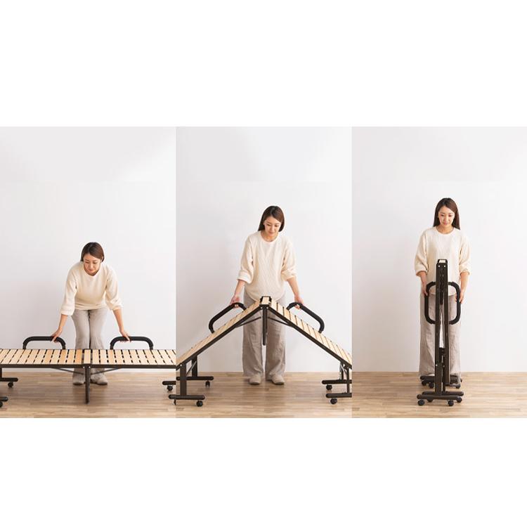 陽水職人 使用頻度少 アイリスオーヤマ 折りたたみすのこベッド