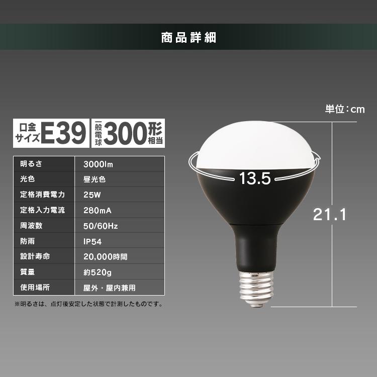 LED電球 投光器用 3000lm LDR25D-H-E39-E アイリスオーヤマ 新生活｜petkan｜05