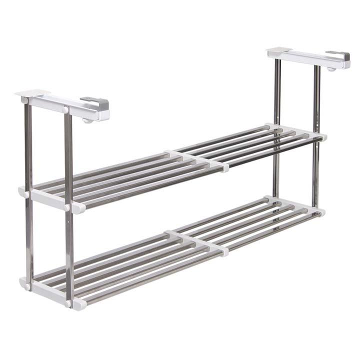 伸縮はさみ棚2段 HM2-90L 田窪工業所 引っかけ キッチン 収納 上段