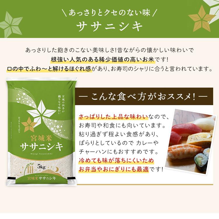 米 30kg 送料無料 令和7年 ササニシキ 一等米 宮城県産 米30kg お米 ささにしき うるち米 精白米 令和7年産 (5kg×6袋)_4