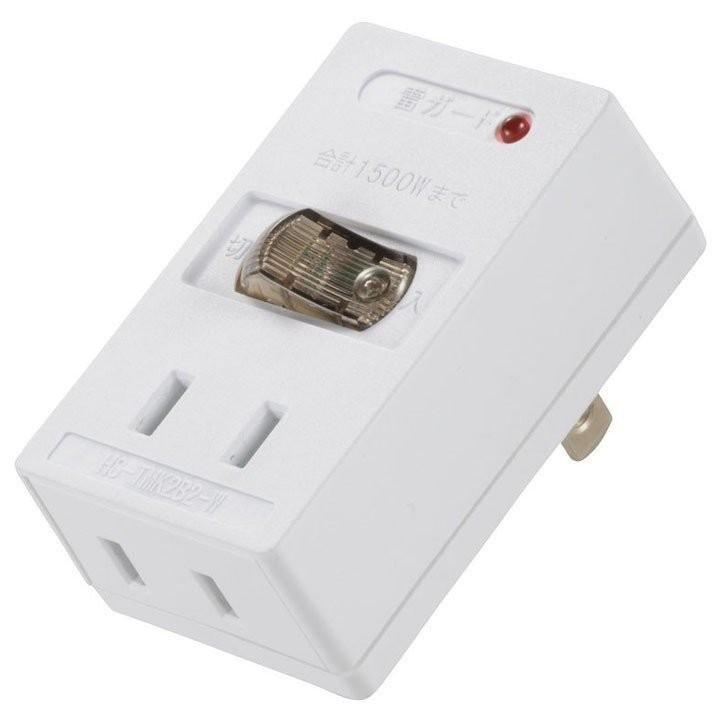 2口タップ雷LEDスイッチ 延長 分配 コード タップ コンセント 分岐 HS