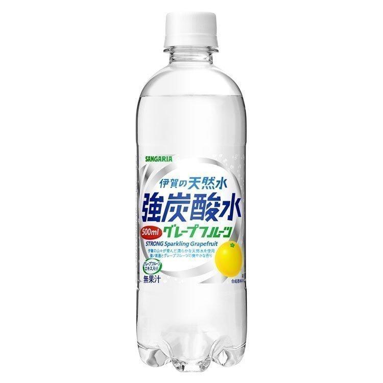 48本セット 伊賀の天然水 強炭酸水 グレープフルーツ 500ml サンガリア Megastore Paypayモール店 通販 Paypayモール