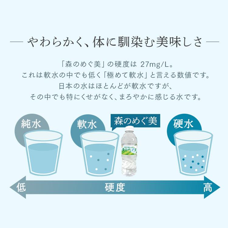 ミネラルウォーター 500ml 48本 軟水 水 送料無料 天然水 ミネラル 安い お得 森のめぐ美 ビクトリー まとめ買い 代引不可 新生活｜petkan｜05