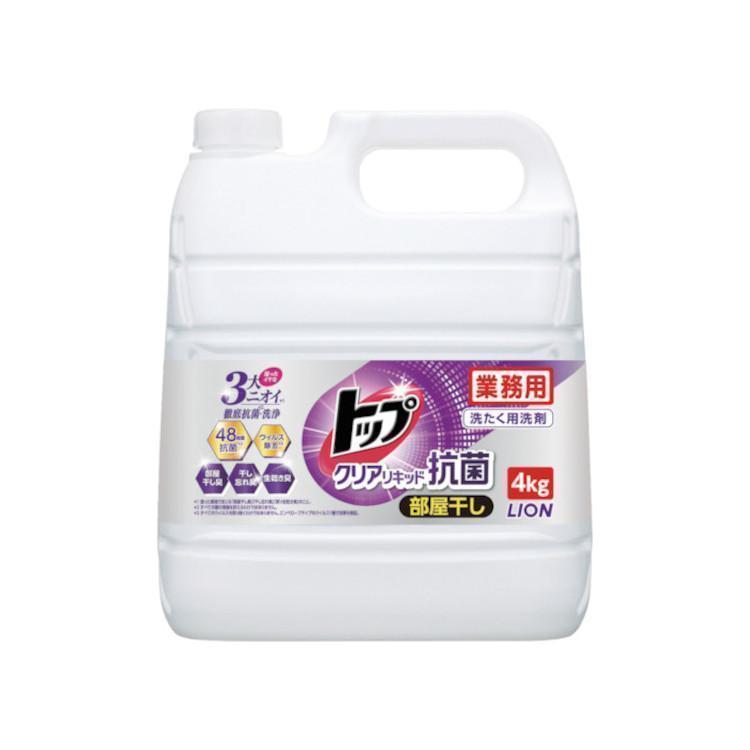 洗濯洗剤 洗剤 4kg 液体 トップ 詰め替え 業務用 液体洗剤 LION ライオン トップクリアリキッド抗菌 (D)（Yahoo!・メガストア Yahoo!店）