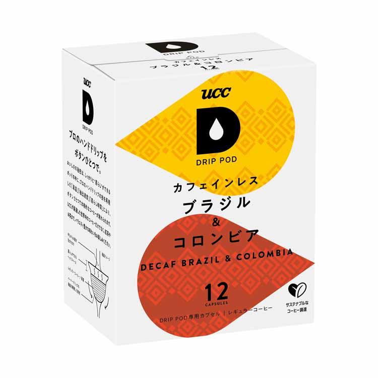 UCC コーヒー 12杯分 ドリップポッド 専用カプセル カフェインレス