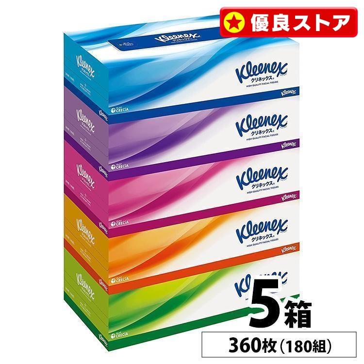 日本製紙クレシア ティッシュ ティッシュペーパー クリネックス 5箱