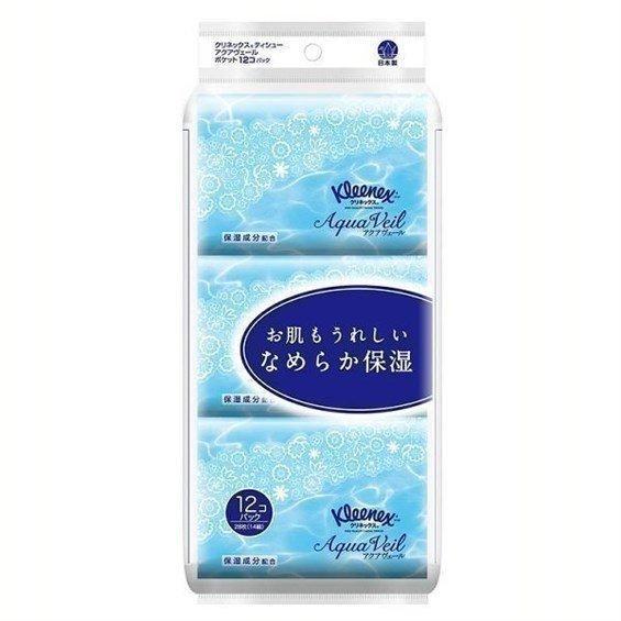 クリネックス アクアヴェール ポケットティシュー 28枚（14組） 12個パック (D) | 日本製紙クレシア | 01