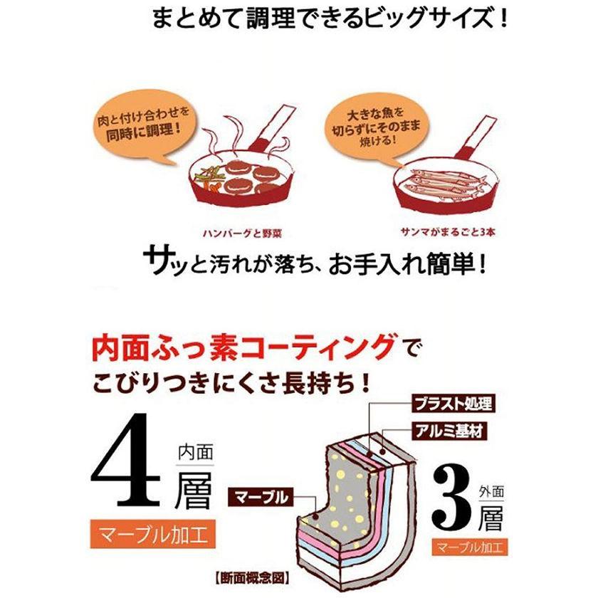 まとめて焼けるビッグパン フライパン 32cm S-0731 (D) 新生活｜petkan｜03