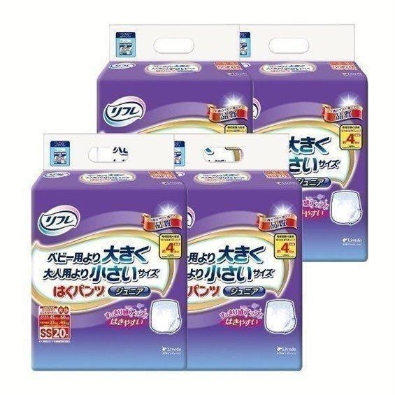 はくパンツジュニアSS 20枚 4個セット オムツ リフレ (D