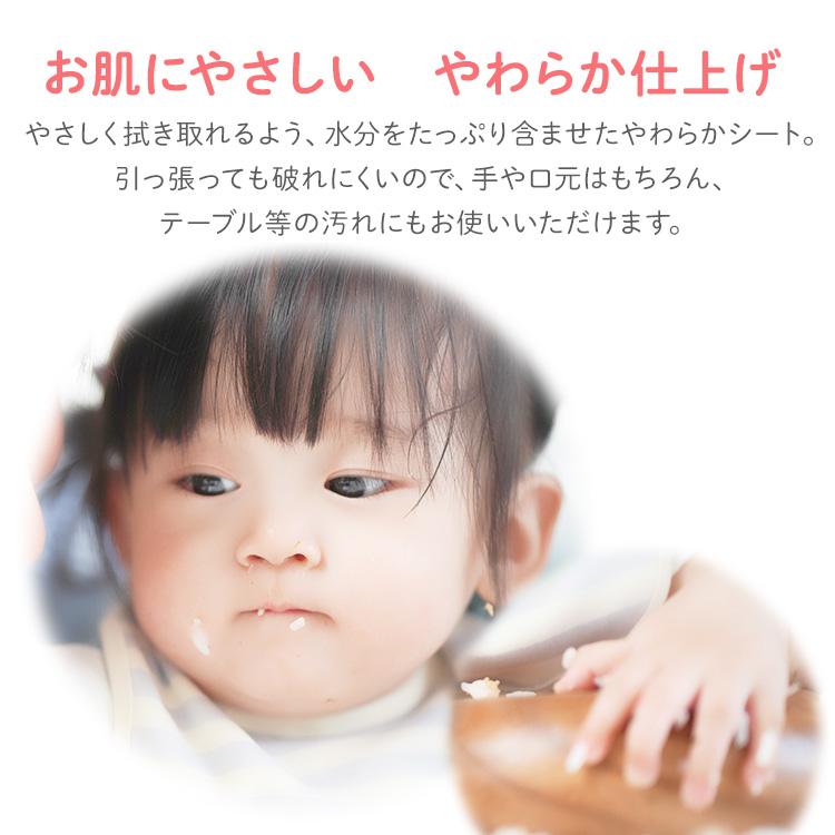 ウェットティッシュ 手口ふき 日本製 ノンアルコール 36個セット (2880枚：80枚×36個) 赤ちゃんの手口ふき コンパクトまとめ買い 大容量｜petkan｜04