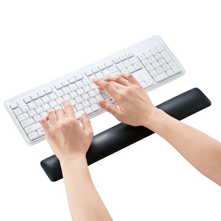 キーボード用リストレスト パソコン 手首 クッション アームレスト おすすめ レザー調素材 ブラック Tok Gelpnxlbk サンワサプライ D Megastore Paypayモール店 通販 Paypayモール