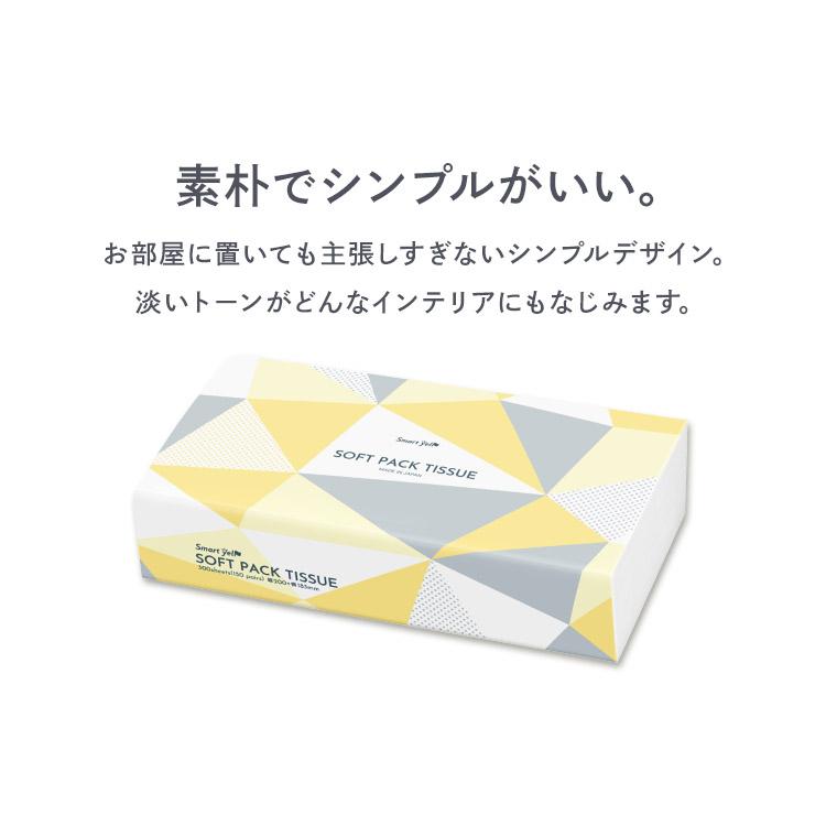 ティッシュペーパー 国産ソフトパックティッシュ 300枚 (150組) ボックスティッシュ 箱ティッシュ まとめ買い 日用品 アイリスオーヤマ 新生活 ポイント消化｜petkan｜02