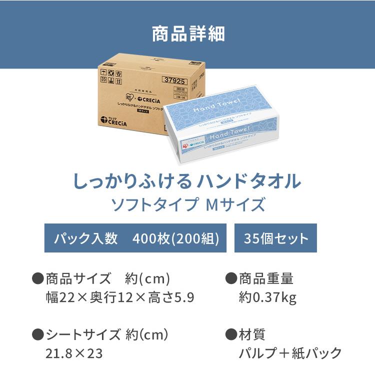 ペーパータオル クレシア ハンドタオル 紙タオル ソフトタイプ 2枚重ね