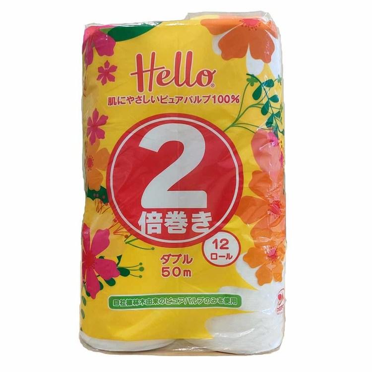 hello（ユニバーサル・ペーパー） トイレットペーパー ダブル 2倍巻き