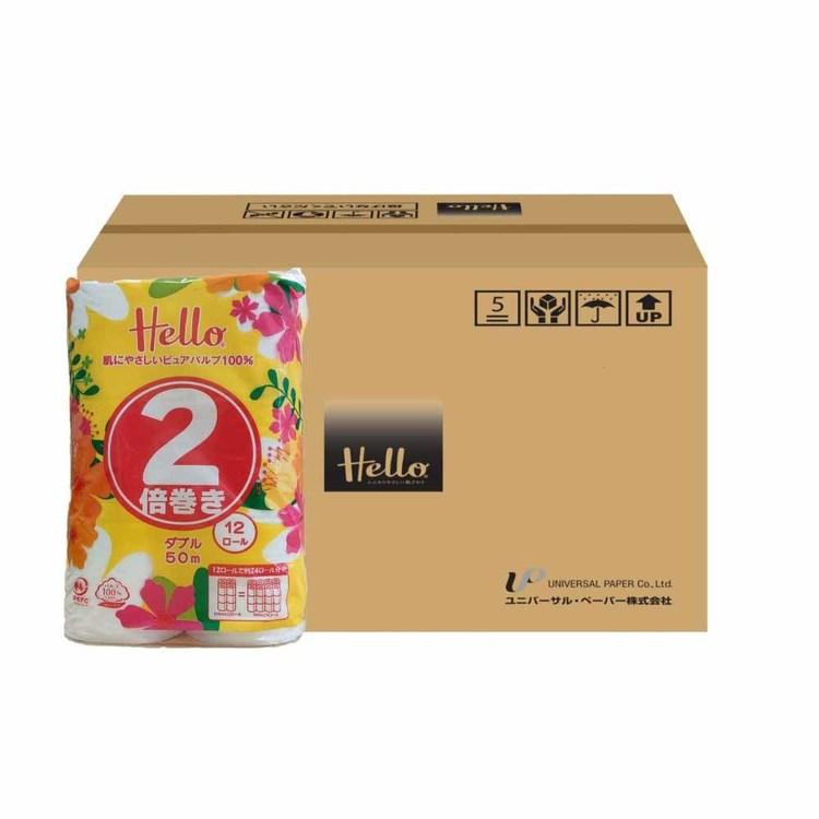 hello（ユニバーサル・ペーパー） トイレットペーパー ダブル 2倍巻き