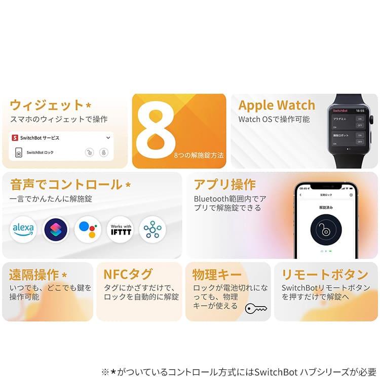 SwitchBot 指紋認証パッドセット スマートロック 指紋認証パッド 玄関 指紋認証 パスワード カード 解錠 オートロック 防犯対策 W1601702-RT * | SwitchBot | 03